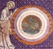 unknow artist God Creates Earth,from the Petite Bible Historiale painting